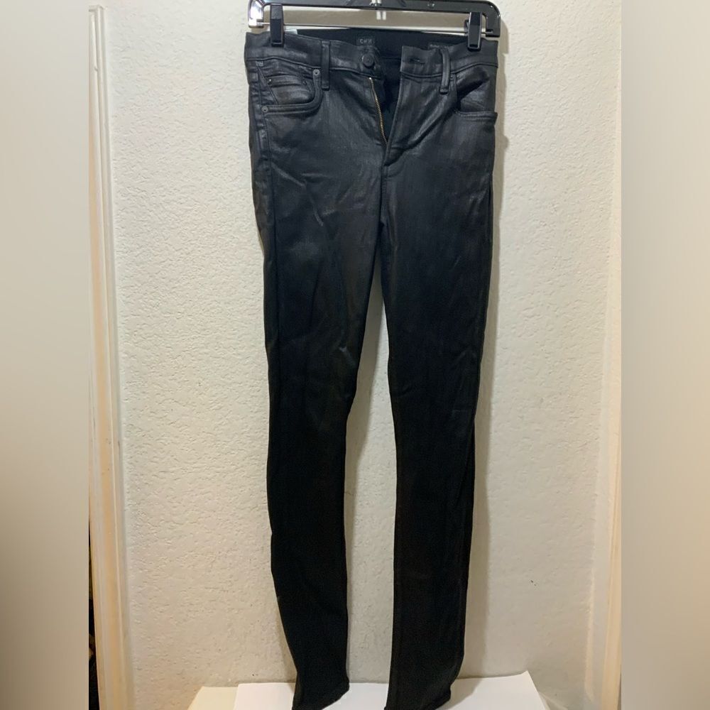 Citizens of Humanity Rocket High Rise Skinny Gunmetal Coated Jeans